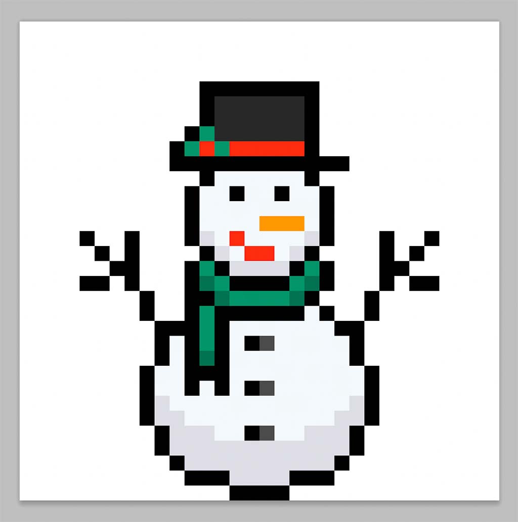 How To Make A Pixel Art Snowman Mega Voxels