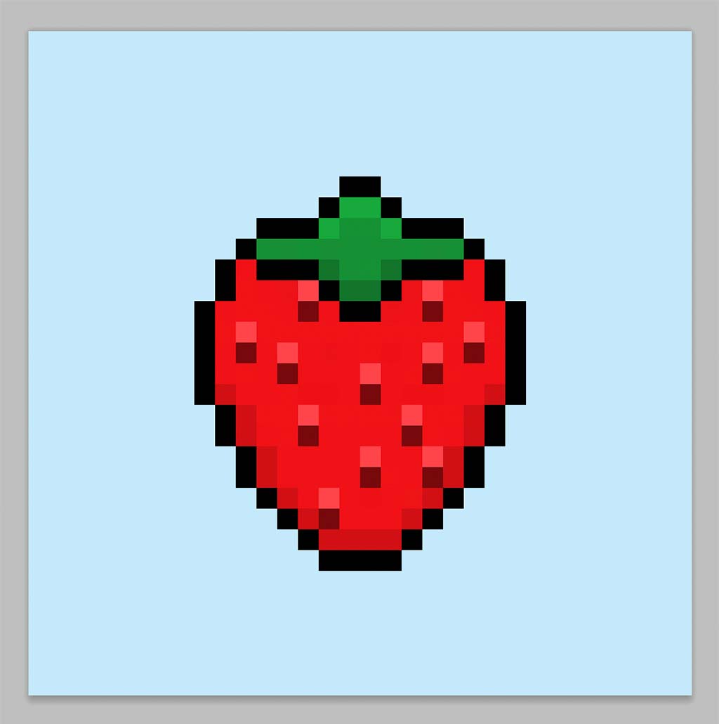 how-to-make-a-pixel-art-strawberry-mega-voxels