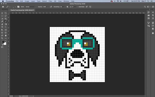 Pixel Art Dog in Photoshop