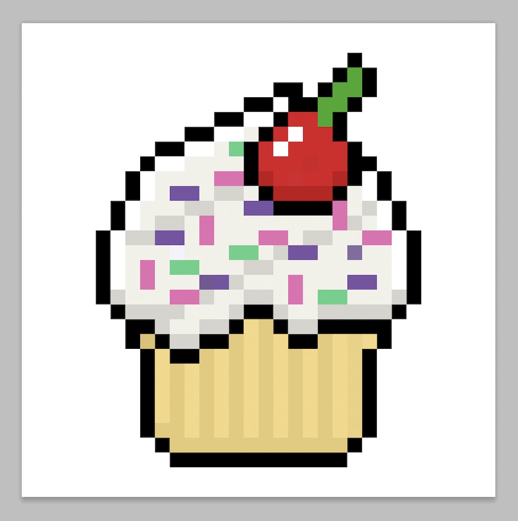 How to Make a Pixel Art Cupcake - Mega Voxels