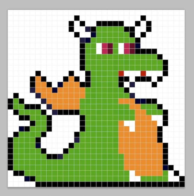 How to Make a Pixel Art Dragon - Mega Voxels