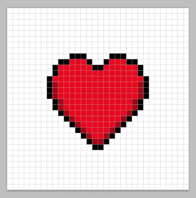 How to Make a Pixel Art Heart - Mega Voxels