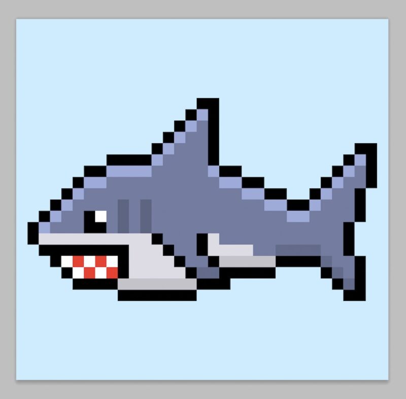 3d pixel puzzle shark instructions