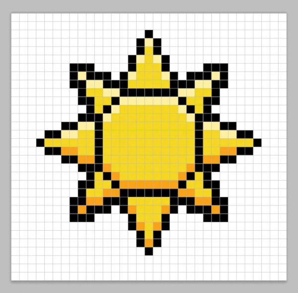 How to Make a Pixel Art Sun - Mega Voxels