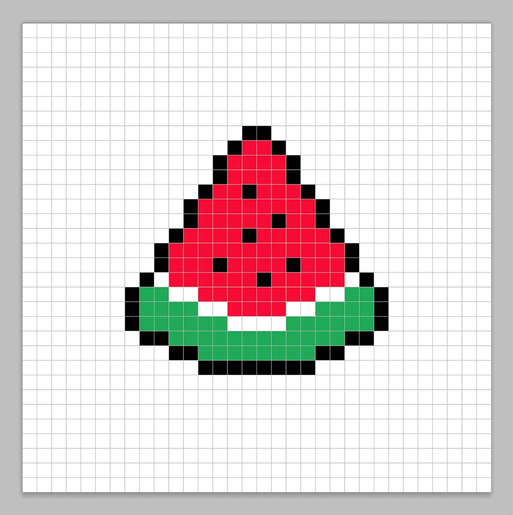 How to Make a Pixel Art Watermelon - Mega Voxels