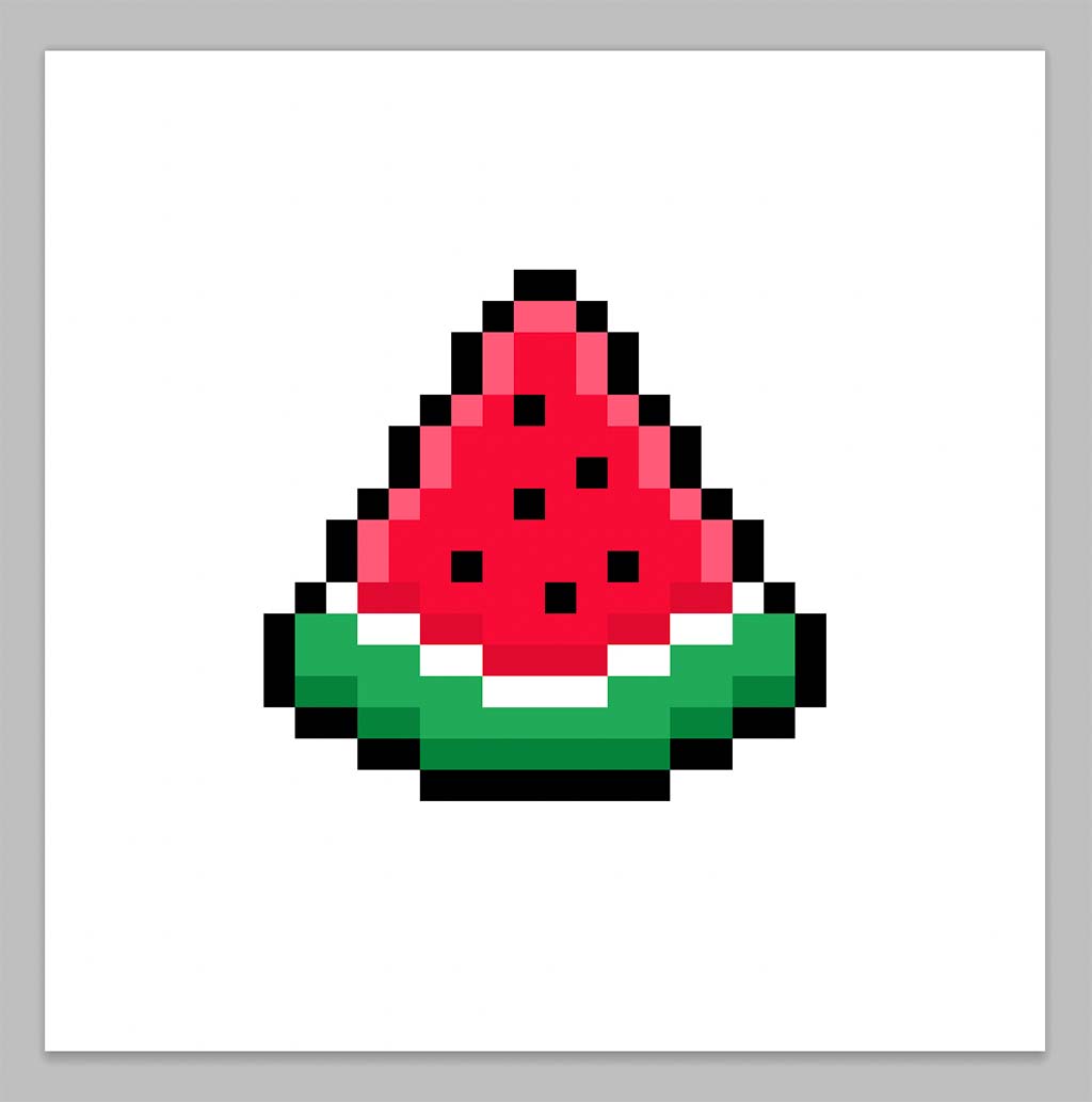 How To Make A Pixel Art Watermelon - Mega Voxels