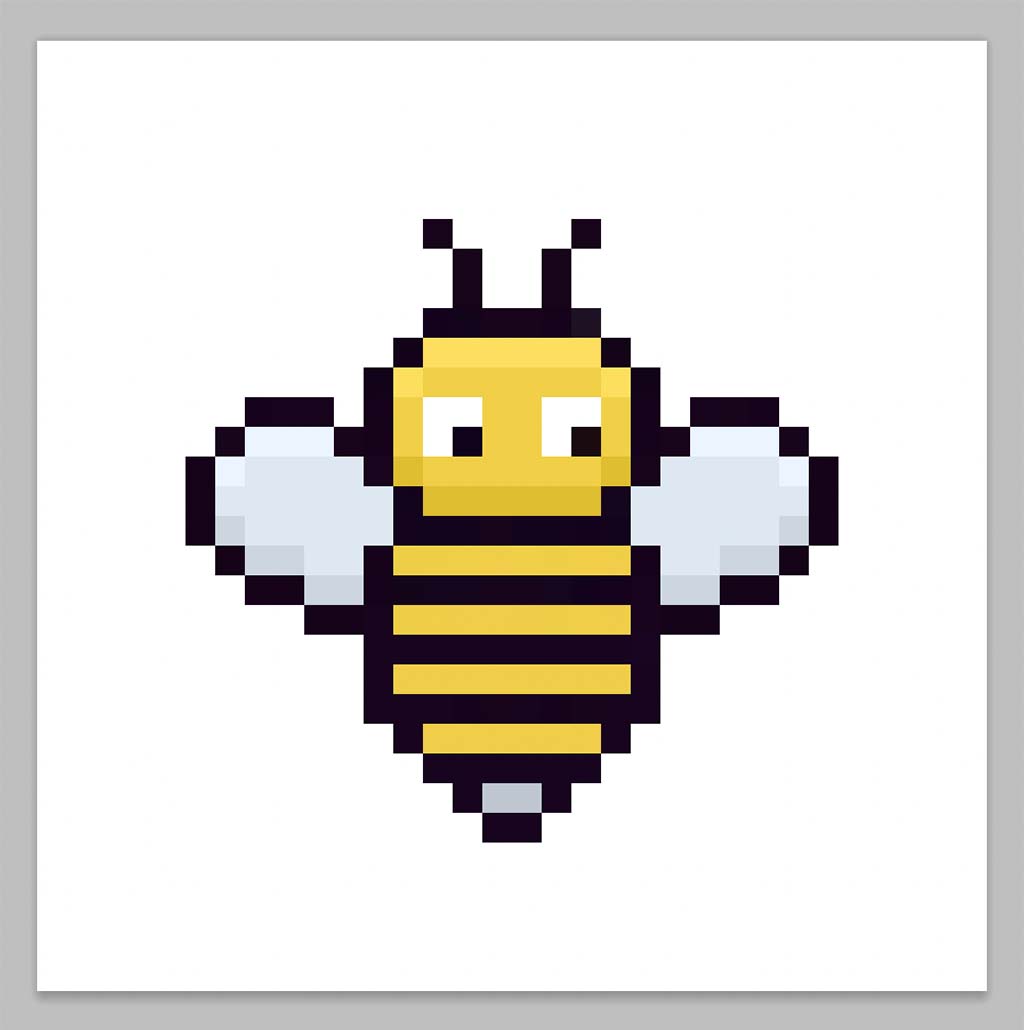 How to Make a Pixel Art Bee - Mega Voxels