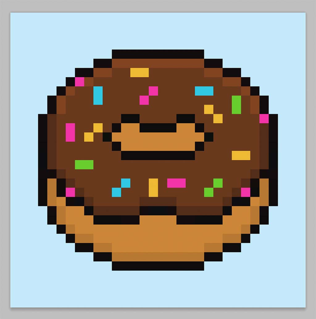 How to Make a Pixel Art Donut - Mega Voxels