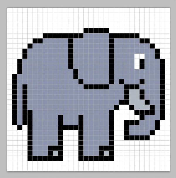 How to Make a Pixel Art Elephant - Mega Voxels