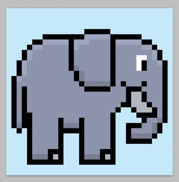 How to Make a Pixel Art Elephant - Mega Voxels