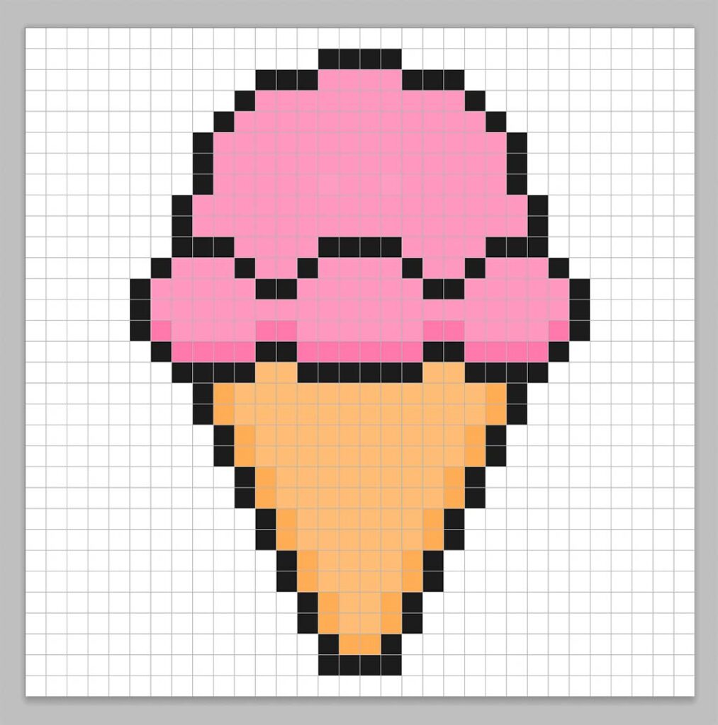 Bad icecream pixel art I made. Am not an artist so this was tricky