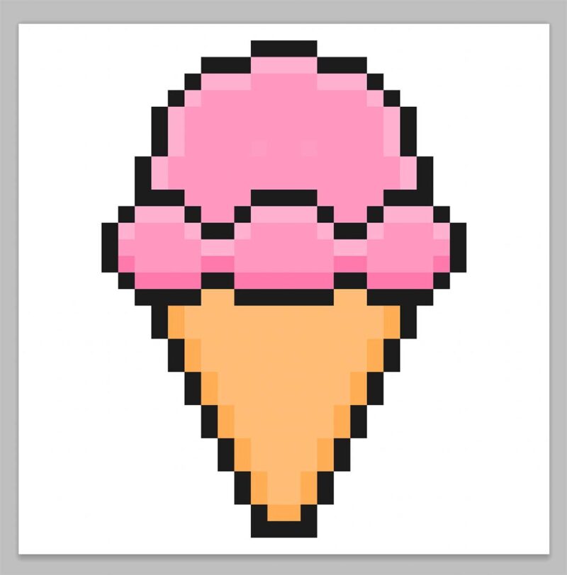 How to Make Pixel Art Ice Cream - Mega Voxels