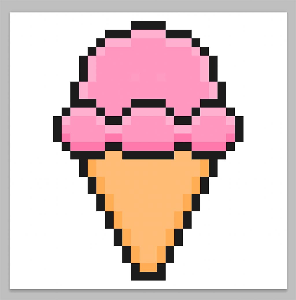 How to Make Pixel Art Ice Cream - Mega Voxels