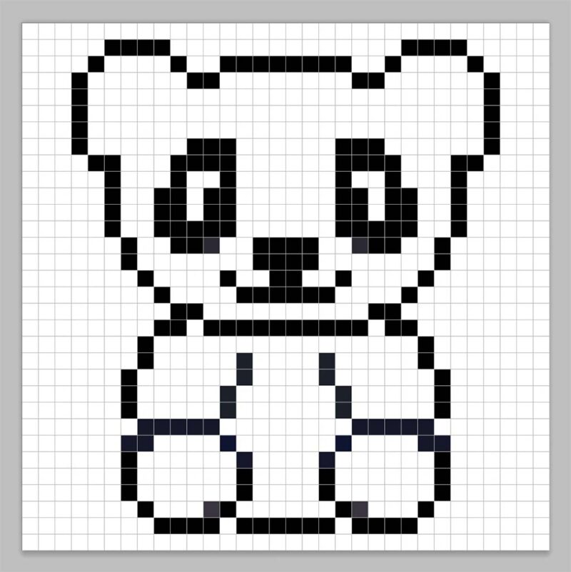 How to Make a Pixel Art Panda - Mega Voxels