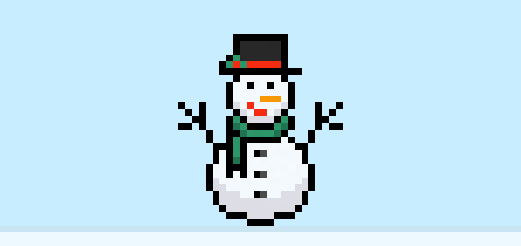 How to Make a Pixel Art Snowman for Beginners