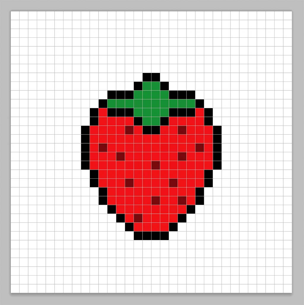 How to Make a Pixel Art Strawberry - Mega Voxels