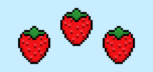 How to Make a Pixel Art Strawberry - Mega Voxels