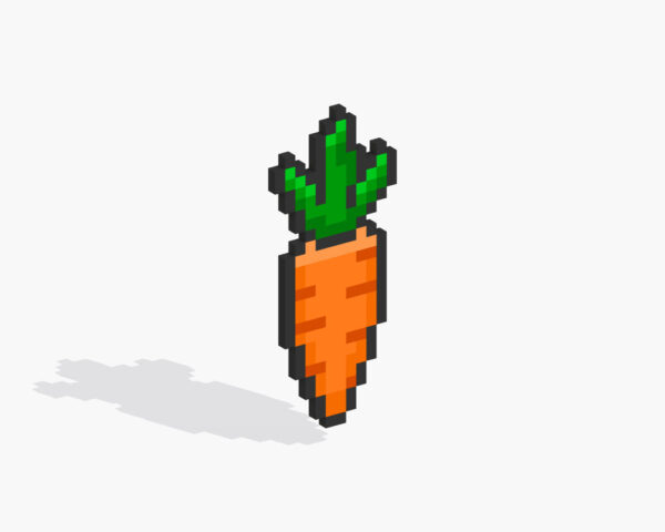 How To Make A Pixel Art Carrot - Mega Voxels