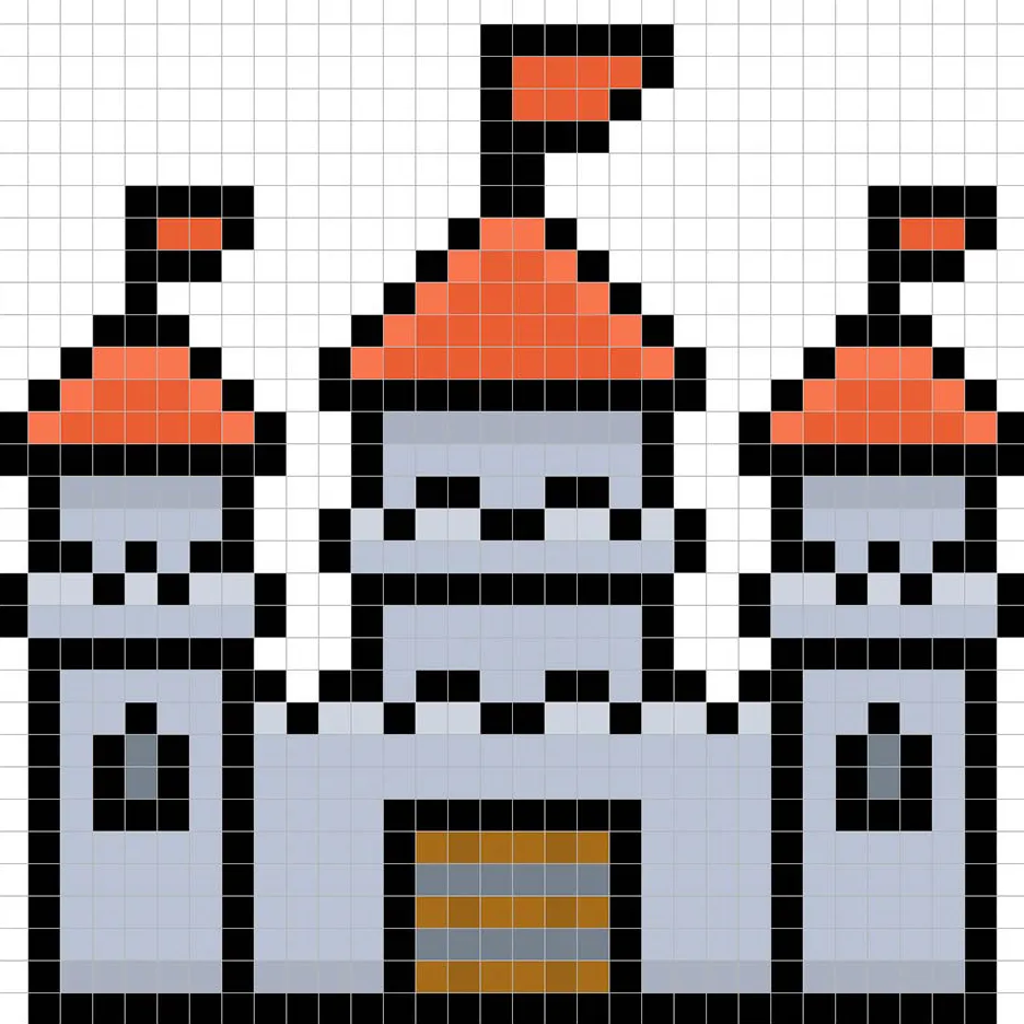 Añadiendo reflejos al castillo en pixel art de 8 bits