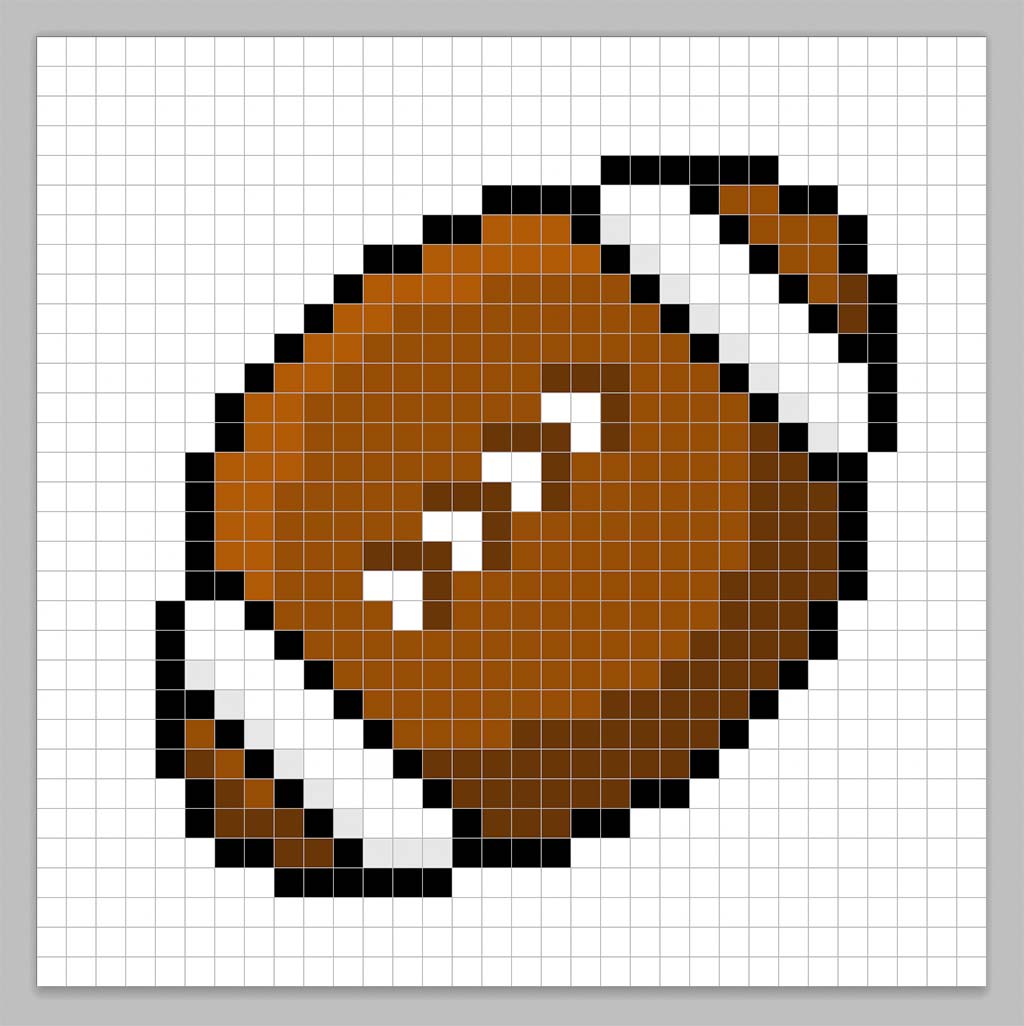Adding highlights to the 8 bit pixel football