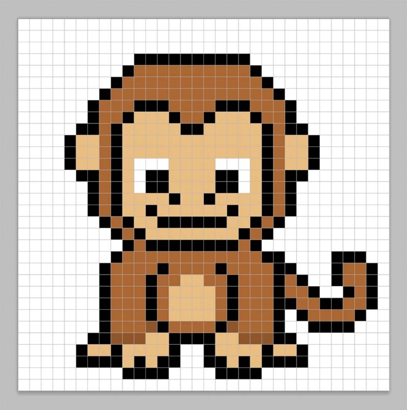 How to Make a Pixel Art Monkey - Mega Voxels