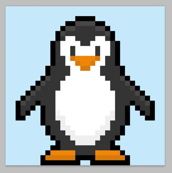 How To Make A Pixel Art Penguin - Mega Voxels