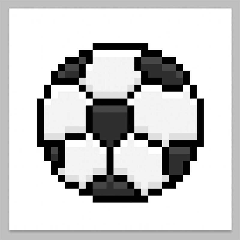 How to Make a Pixel Art Soccer Ball - Mega Voxels