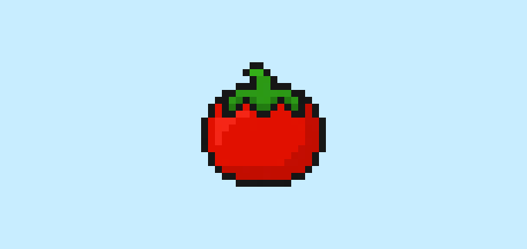 Cómo hacer un tomate en Pixel Art para principiantes