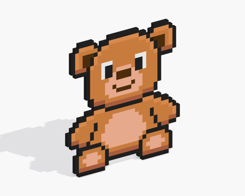 How to Make a Pixel Art Bear - Mega Voxels