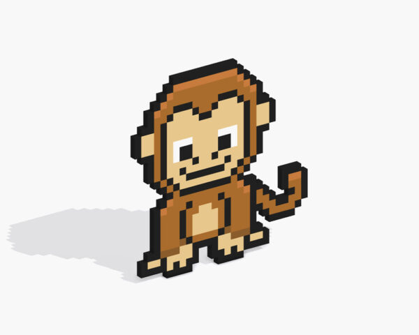 How to Make a Pixel Art Monkey - Mega Voxels