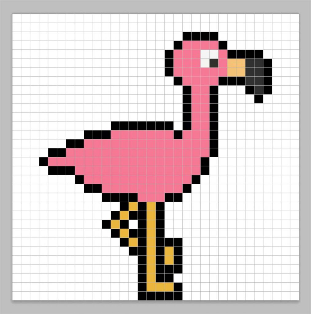 How to Make a Pixel Art Flamingo - Mega Voxels