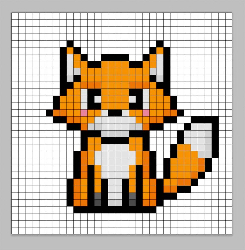 How to Make a Pixel Art Fox - Mega Voxels