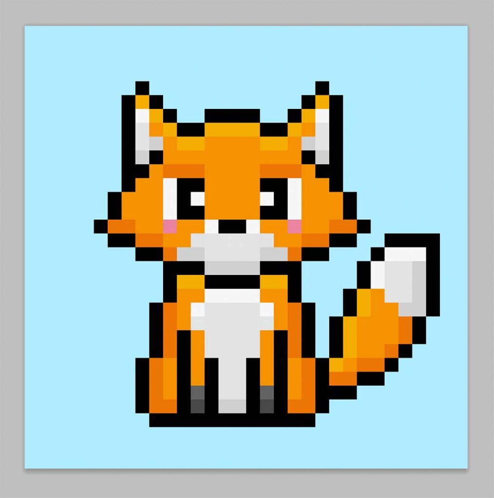 How to Make a Pixel Art Fox - Mega Voxels