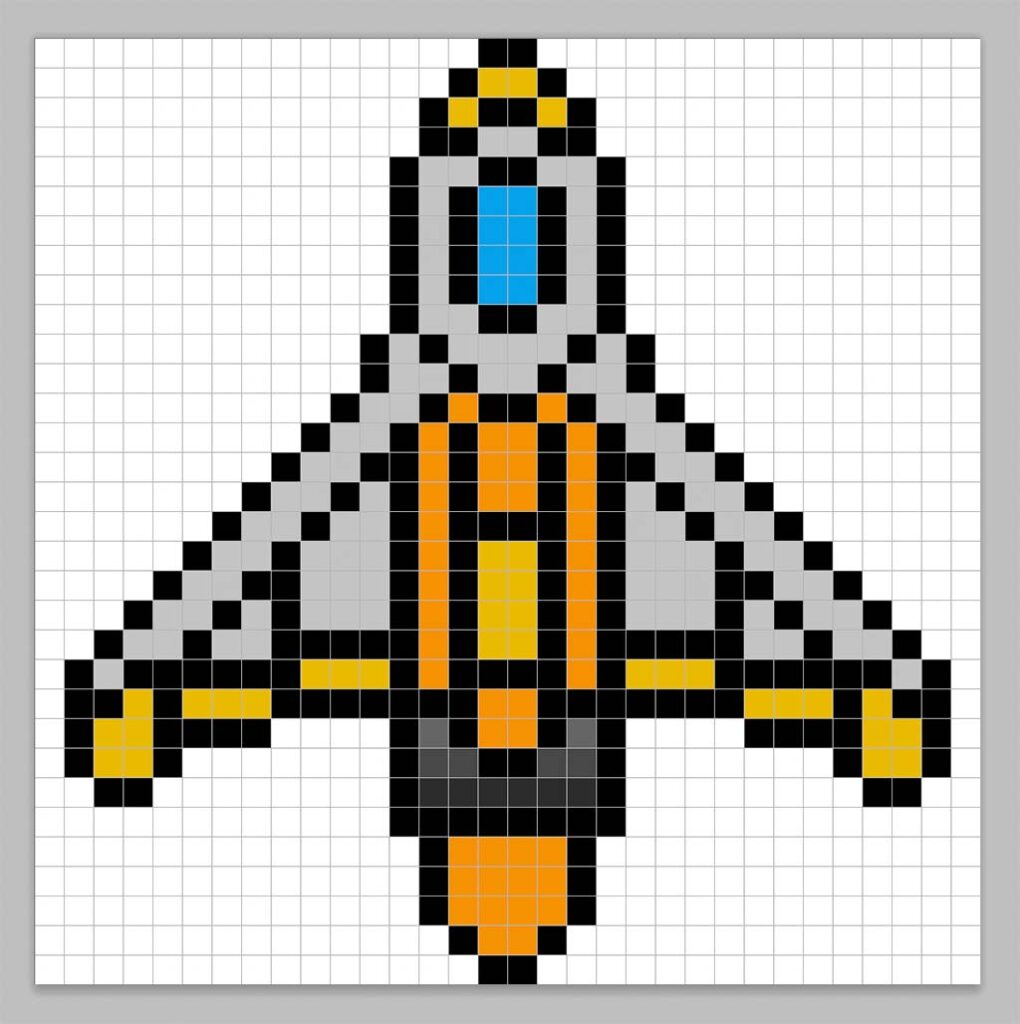 How to Make a Pixel Art Spaceship - Mega Voxels