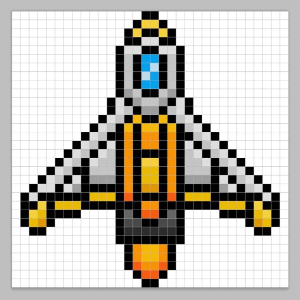 How to Make a Pixel Art Spaceship - Mega Voxels