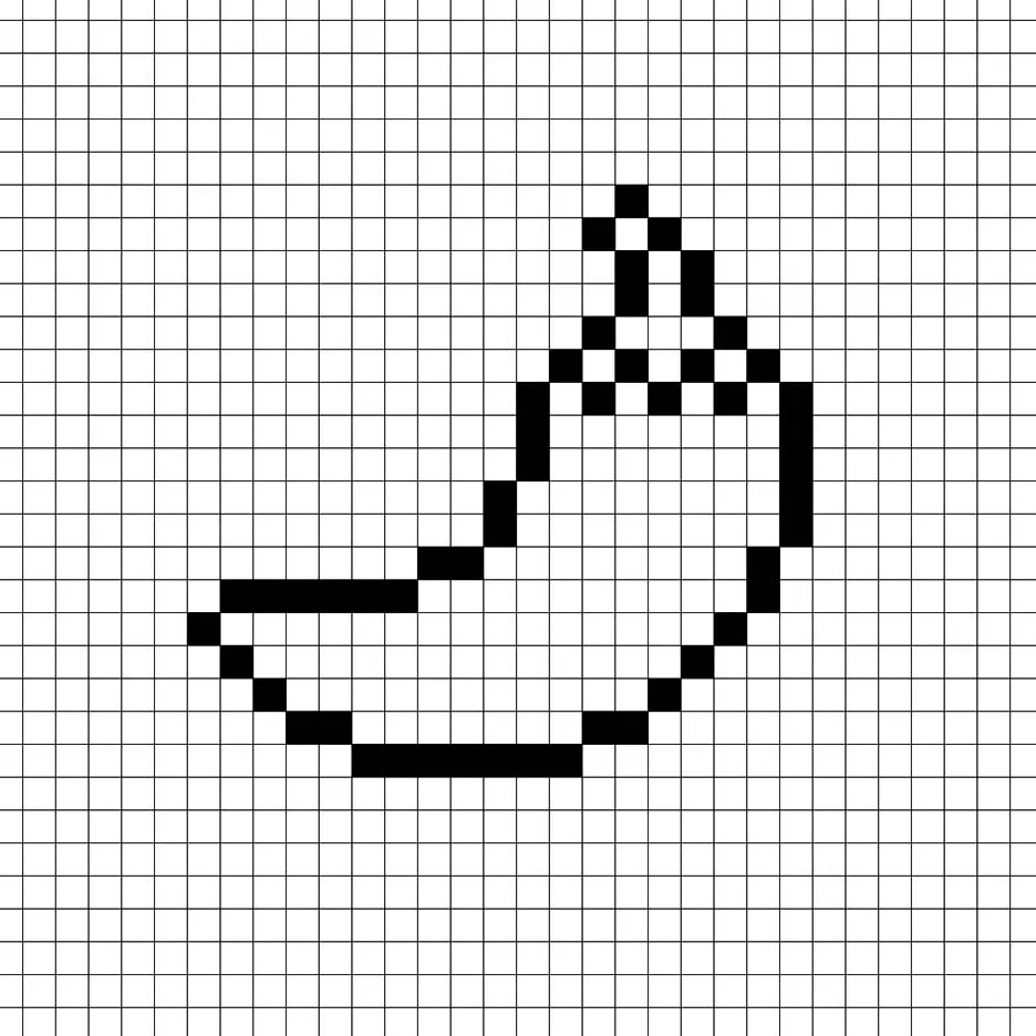 Un contour de la grille de Piment en pixel art similaire à un tableau