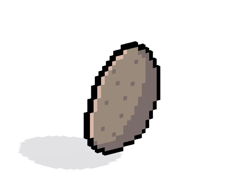 3D Pixel Art Potato