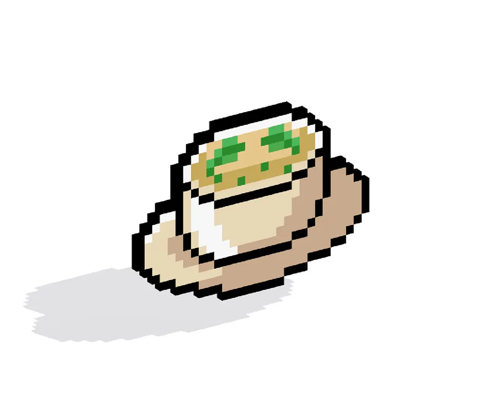 Sopa en Pixel Art 3D