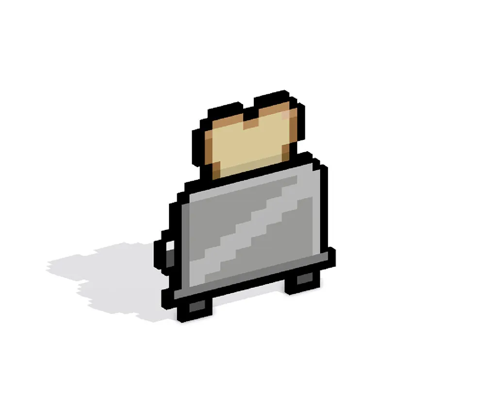 3D Pixel Art Toaster