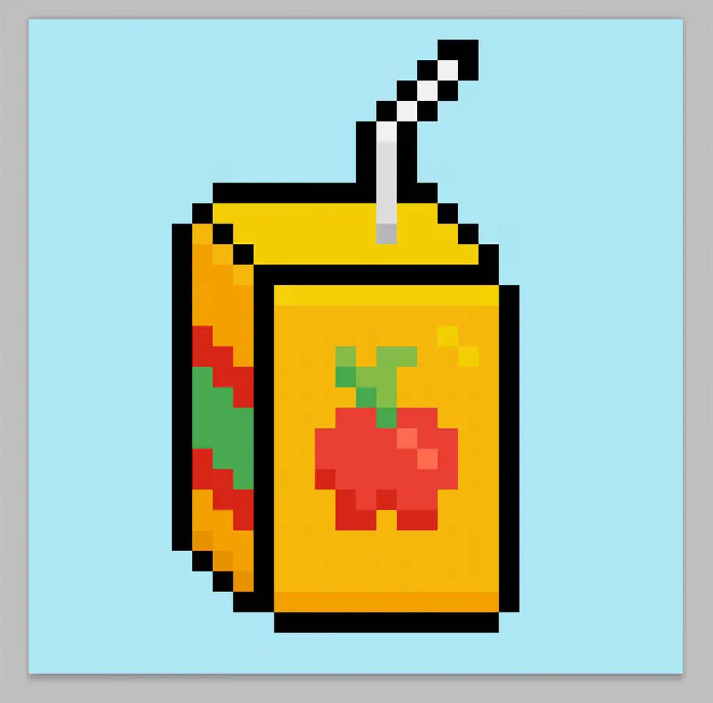 How to Make a Pixel Art Juice Box - Mega Voxels