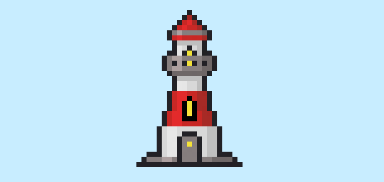 Cómo Dibujar un Faro en Pixel Art para Principiantes