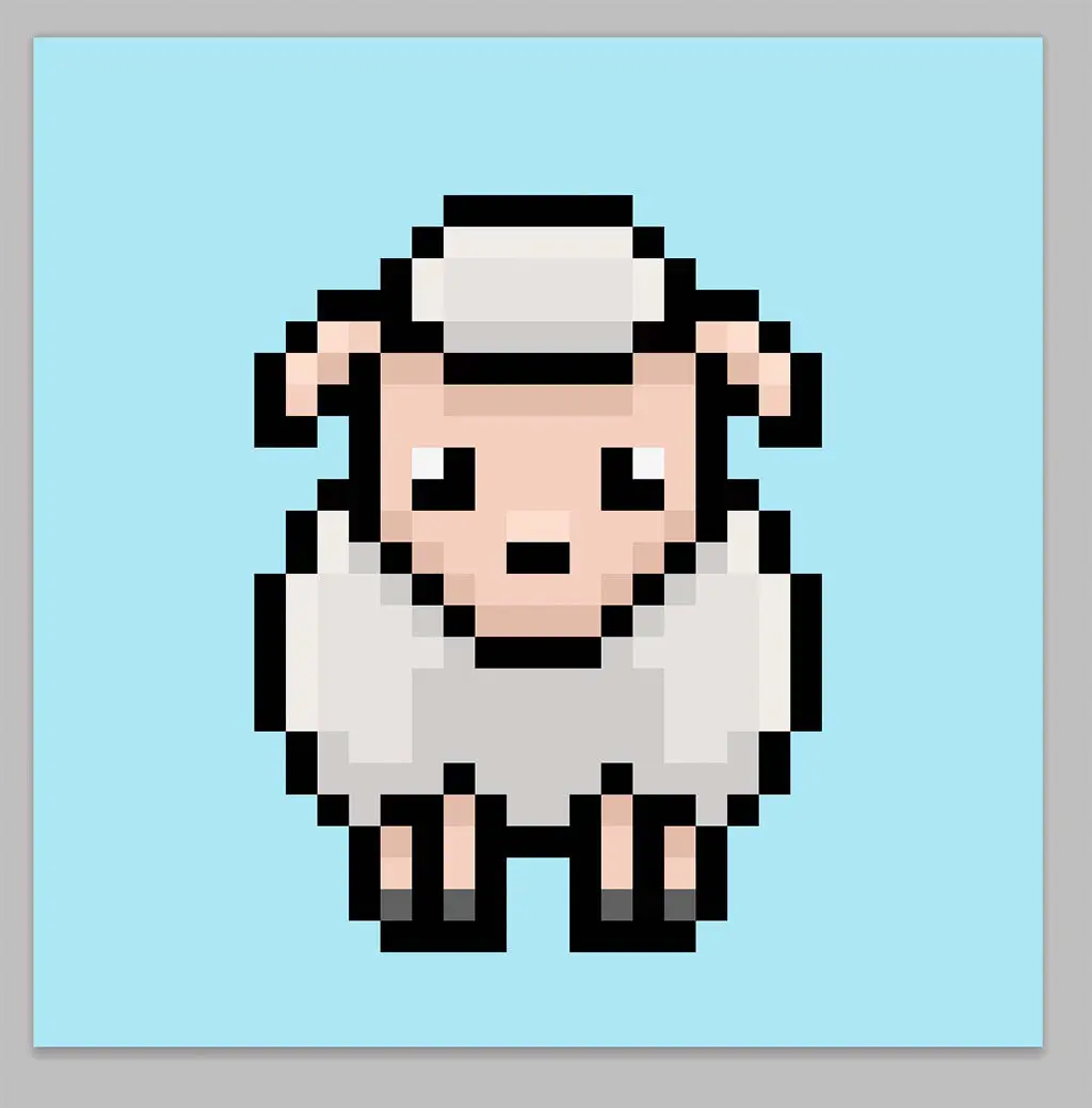 How to Make a Pixel Art Sheep - Mega Voxels