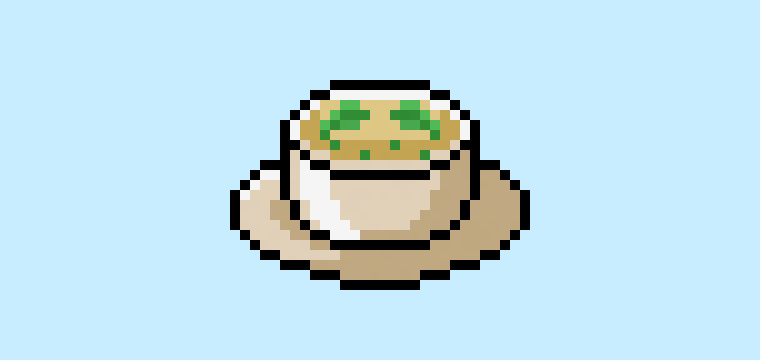 Cómo hacer una sopa en Pixel Art para principiantes