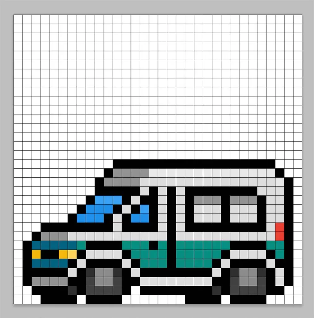 Adding highlights to the 8 bit pixel van