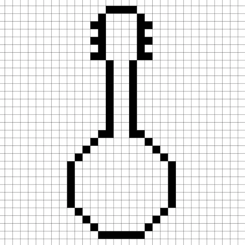 Un contour de la grille de banjo en pixel art similaire à un tableau