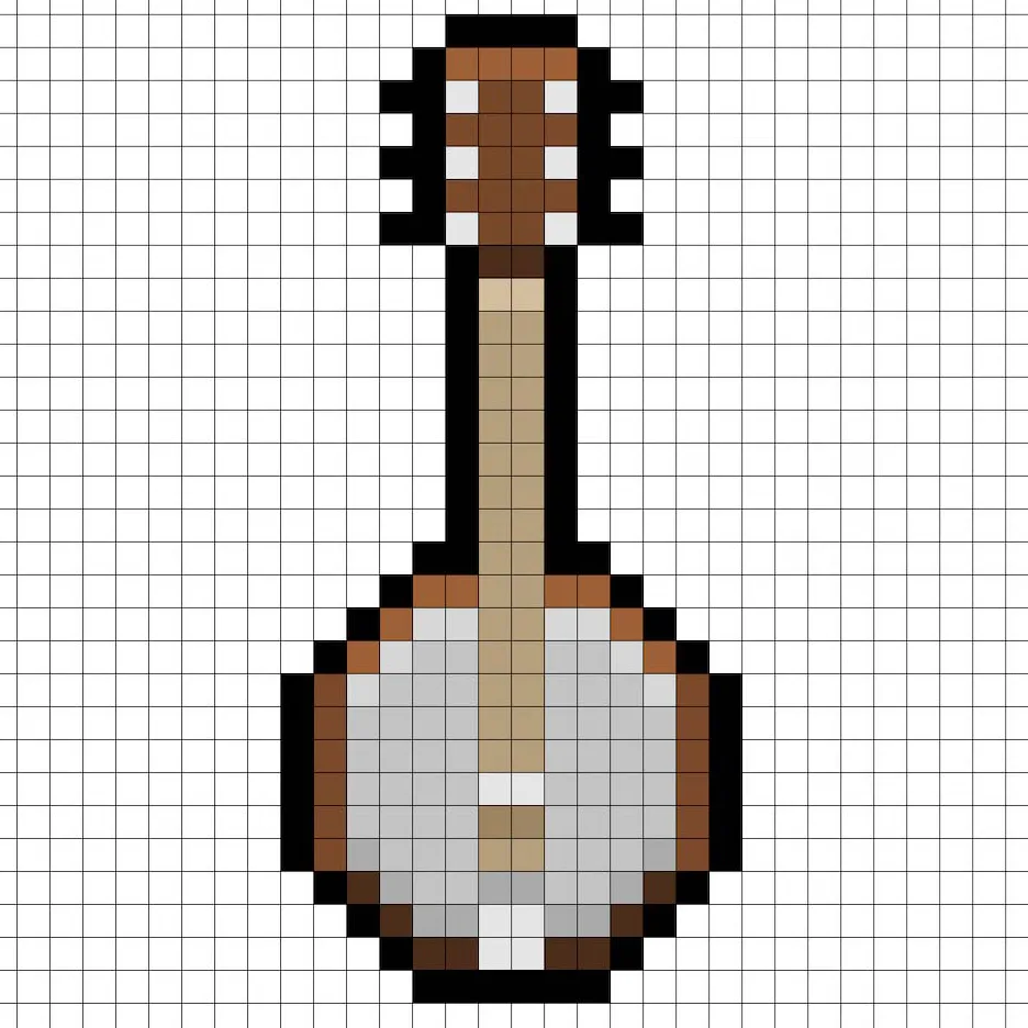 Ajouter des reflets à le banjo en pixel art 8 bits