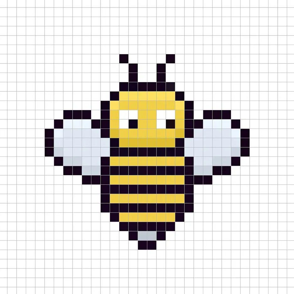 Ajouter des reflets à la abeille en pixel art 8 bits