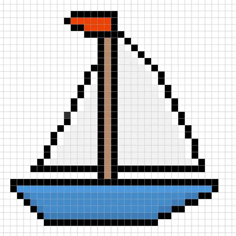 Ajouter des reflets à le bateau en pixel art 8 bits