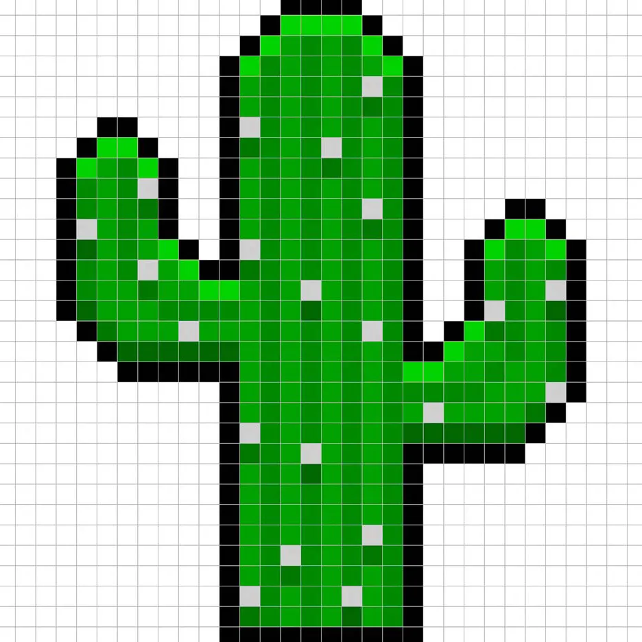 Ajouter des reflets à le Cactus en pixel art 8 bits