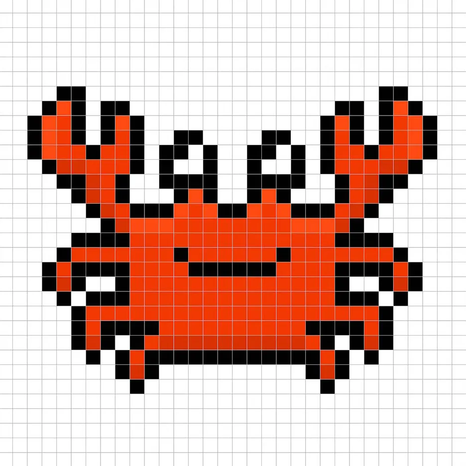 Adding highlights to the 8 bit pixel crab